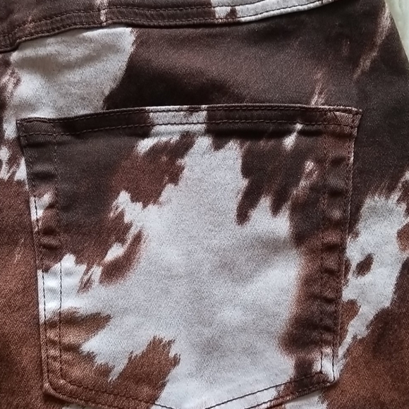 Lucky & Blessed Denim cow print Skirt - Picture 4 of 9